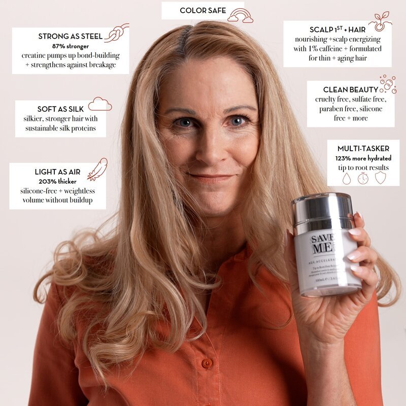 SAVE ME FROM AGE ACCELERATION HAIR REPAIR - Concentrated Bonding Cream-to-Serum Treatments for Hair Loss and Breakage