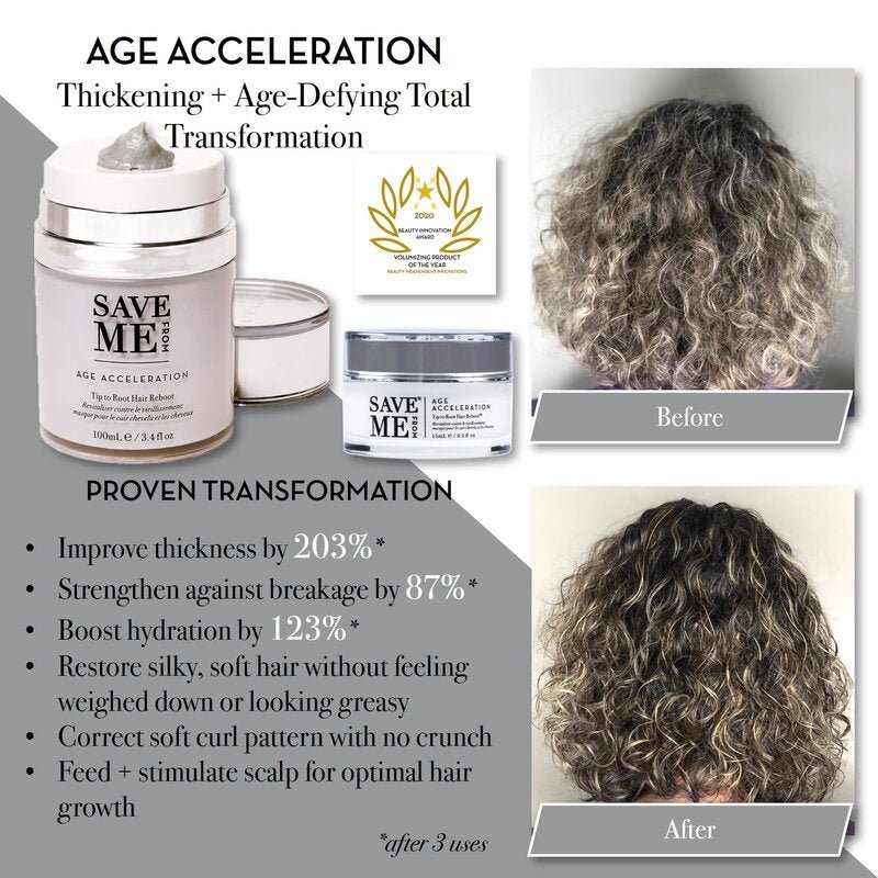 SAVE ME FROM AGE ACCELERATION HAIR REPAIR - Concentrated Bonding Cream-to-Serum Treatments for Hair Loss and Breakage