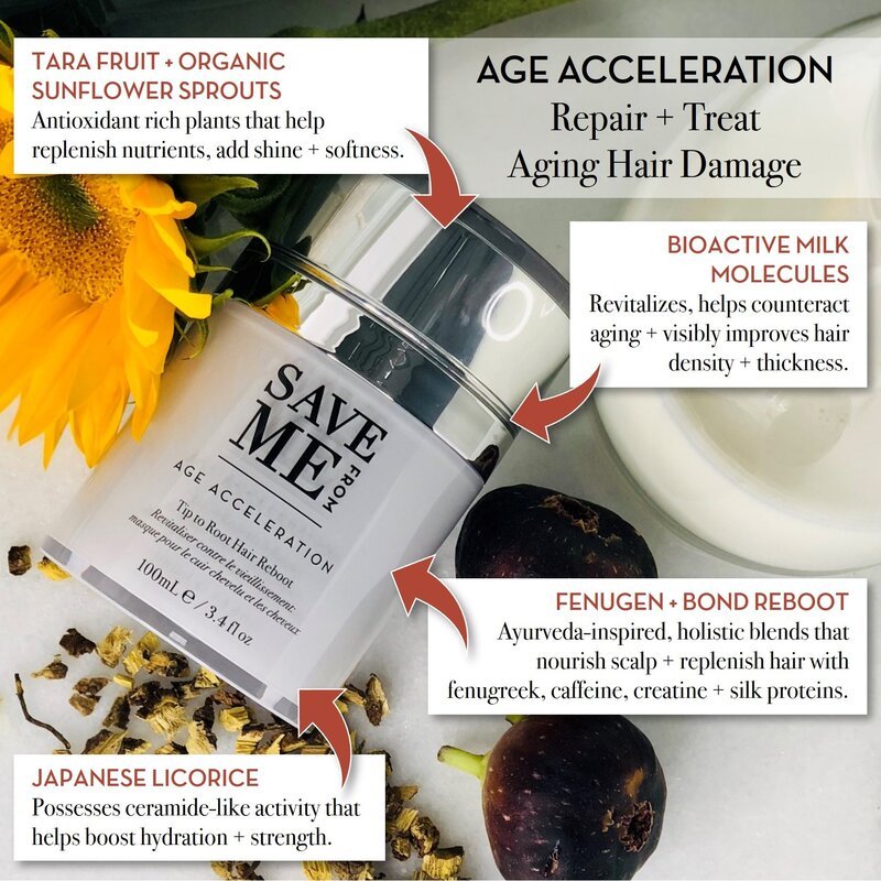SAVE ME FROM AGE ACCELERATION HAIR REPAIR - Concentrated Bonding Cream-to-Serum Treatments for Hair Loss and Breakage