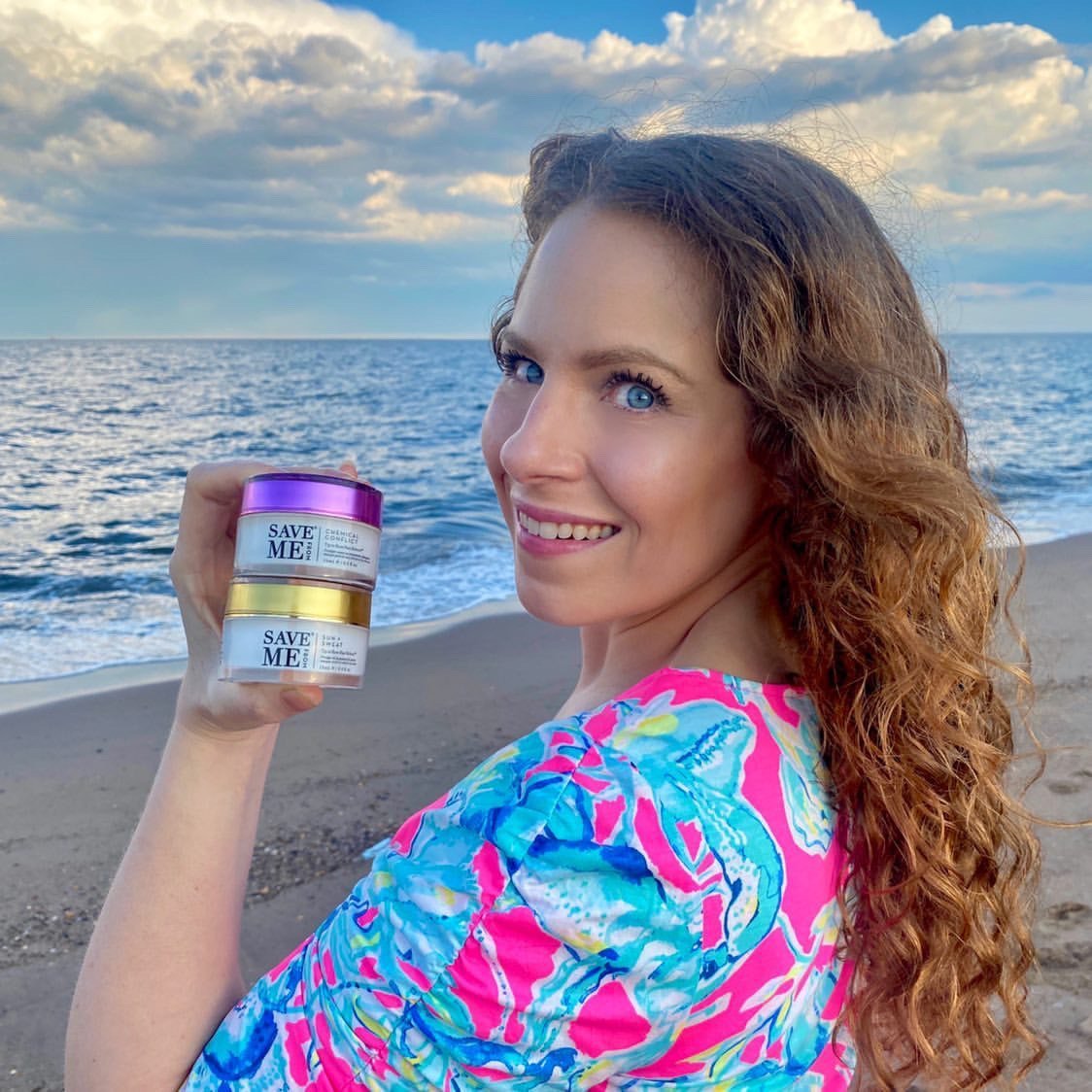 Curly Hair Influencer, Diane Mary, Features Save Me From Sun + Sweat in her Summer 2021 Skin + Hair Beauty Essentials - SAVE ME FROM