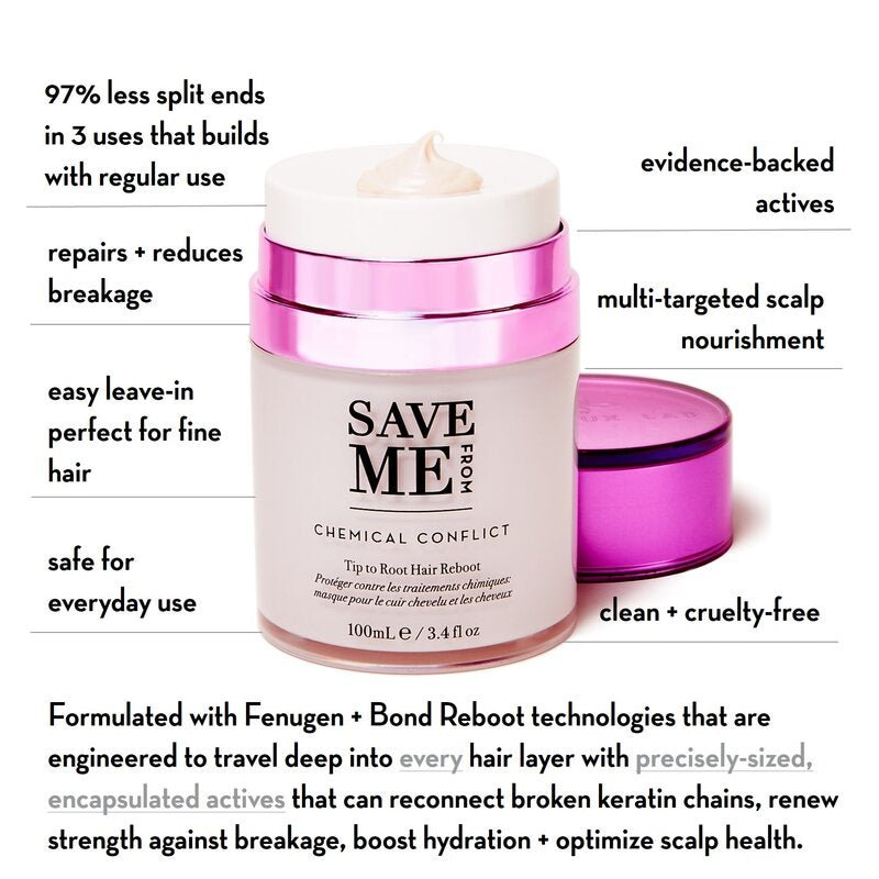 save me from chemical conflict hair repair treatment for split ends and chemically damaged hair